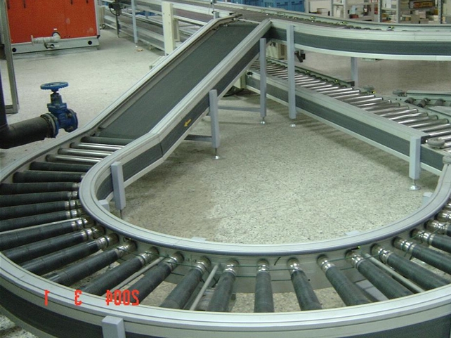 滾柱輸送機(jī)，滾道輸送機(jī)實(shí)例圖